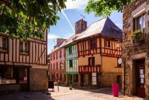 an old building in the middle of a street at BayView in Saint-Brieuc