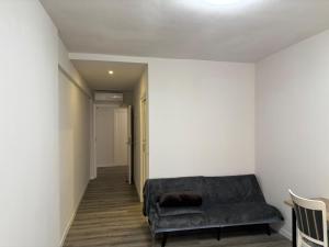 a living room with a couch and a hallway at HOSTAL GOLDEN 21*** in Madrid