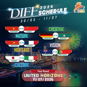 a poster for the schedule of the unified hong kong championships at MONO HAUS Villa Danang in Danang