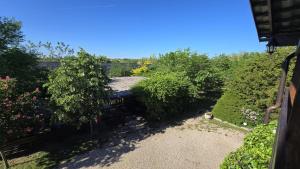 an overhead view of a garden with trees and bushes at Marina Park Camping in Vama Veche