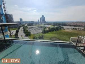 a view of a city from the top of a building at Cozy Stay Studio in Shah Alam