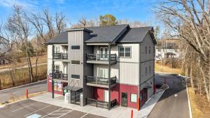 an apartment building with a red and white at #7 Studio Town Place 2 in Sevierville