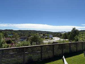 a view from the balcony of a house at Leilighet på RyenToppen med gapahuk in Kristiansand