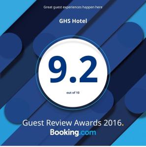 GHS酒店的证书、奖牌、标识或其他文件