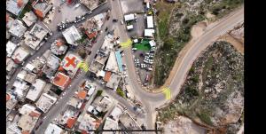 an overhead view of an intersection with a highway at 8kmלחרמון in Majdal Shams