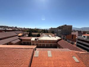 an overhead view of a city with red roofs at Forty 125 in Tarija