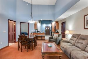 a living room with a couch and a table at Chula Vista Condo Unit #2145 in Wisconsin Dells