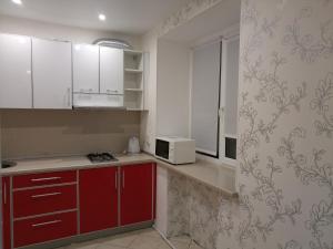Ett kök eller pentry på Apartment on Bogdanovicha 8