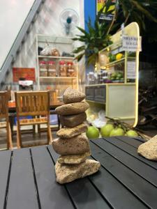 a stack of rocks sitting on top of a table at Ba Doan 2 in Con Dao
