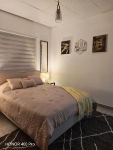 a bedroom with a large bed in a room at ZU Apartamentos in Los Algarrobos