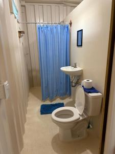 a bathroom with a toilet and a sink at Hotel Marea in San Juan del Sur +20 photos