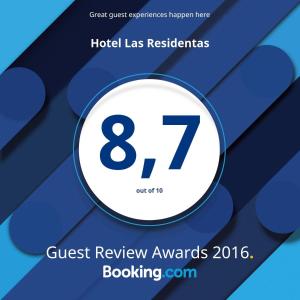 תעודה, פרס, שלט או מסמך אחר המוצג ב-Hotel Las Residentas