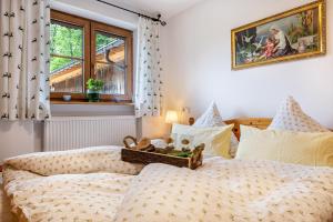 เตียงในห้องที่ Haus Semleiten