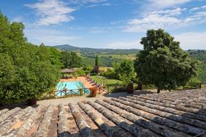 a view from the roof of a villa with a swimming pool at Tenuta Di Corbara in Corbara
