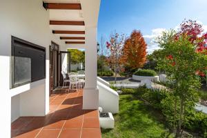 a view of a patio from a house at Winelands Golf Lodges 15 in Stellenbosch