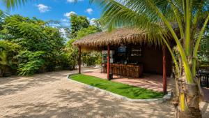 a small hut with a grass roof and a small lawn at Garden Hostel Koh Rong in Koh Rong Island +27 photos
