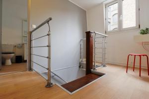 a room with a towel rack on the wall at Appartement Plaisance in Lille