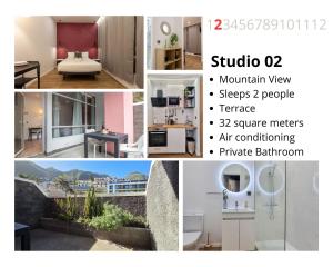 a collage of pictures of different rooms in a room at The Jolie - Apartments by the Ocean in Porto Moniz +60 photos
