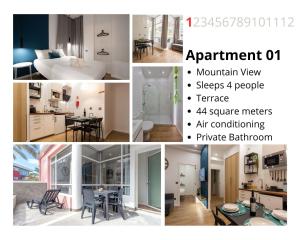 a collage of pictures of a room at The Jolie - Apartments by the Ocean in Porto Moniz