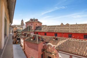 a view of the roofs of buildings in a city at Buhardilla en centro histórico in Málaga