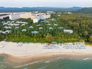 an aerial view of the beach at the resort at Radisson Blu Resort Phu Quoc in Phú Quốc