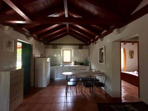 a kitchen with a table and chairs in a room at Villa Olive in Dol