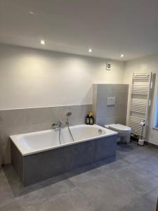 a large bathroom with a tub and a toilet at Casa Andrea in Saint-Vith +8 photos