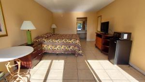 a hotel room with a bed and a television at Paramount Lakeside Inn & Suites in Lakeland +4 photos