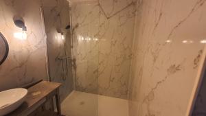 a bathroom with a shower and a sink at Vue sur Paris, Centre Ville in Choisy-le-Roi +6 photos