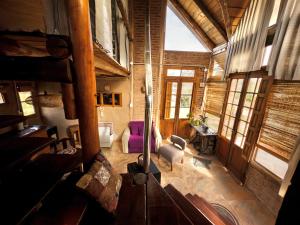 an overhead view of a living room in a house at Arrullo del viento in Villa Yacanto +14 photos