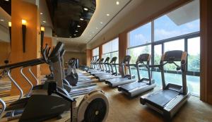 Fitness centrum a/nebo fitness zařízení v ubytování Shanghai Dongjiao State Guest Hotel