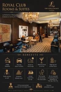 a flyer for a hotel room with a lobby at The Leela Palace Chennai in Chennai