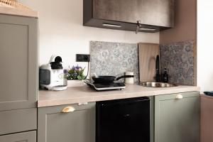 a kitchen with a sink and a counter top at Studio Cocoon in Colombey-les-Belles