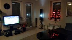 Televízia a/alebo spoločenská miestnosť v ubytovaní Apartament Maria