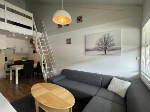 a living room with a couch and a table at Actif 305 Apartment by Ål Ski Center in Al
