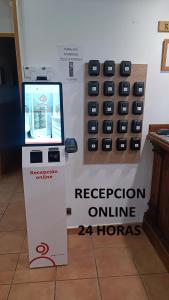 a display of a redemption machine in a store at Hostal Maria Ronda in Madrid