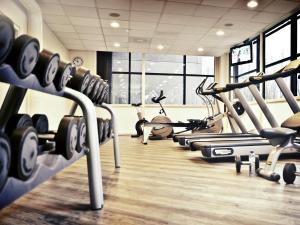 a gym with rows of treadmills and machines at Ibis Schiphol Amsterdam Airport in Badhoevedorp