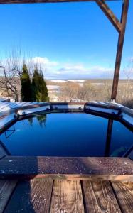 a view from the back of a car with the roof open at Яблунева садиба in Demidovka