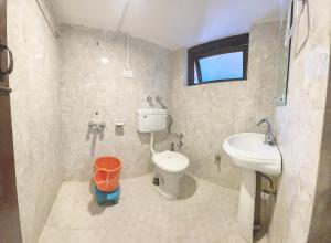 a bathroom with a toilet and a sink at The AISHANA PAHALGAM in Pahalgām