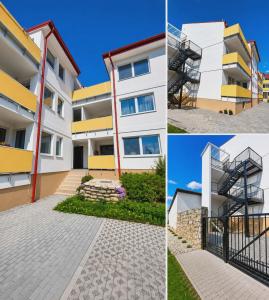 a collage of photos of a building at Apartmán JAMI REZIDENCIA in Spišské Podhradie