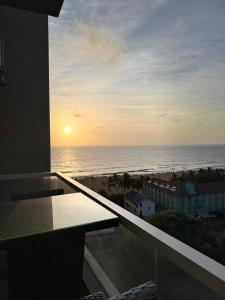a view of the ocean from the balcony of a condo at Ocean Breeze Residencies in Negombo