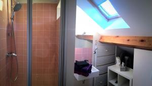 Koupelna v ubytování B&B Moensberg