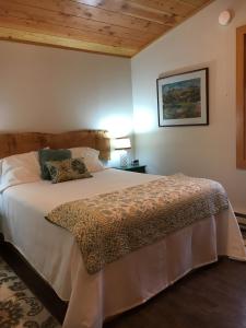 Postel nebo postele na pokoji v ubytování Hoh Valley Cabins