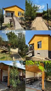 a group of four pictures of a house at The Saguramo House in Saguramo
