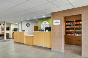 a lobby of a pharmacy with a counter and a pharmacyacistacistacistacistacist at Fairfield Inn by Marriott Ponca City in Ponca City
