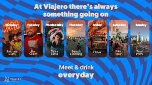 a collage of iphones with different pictures on them at Viajero Casco Viejo Hostel in Panama City