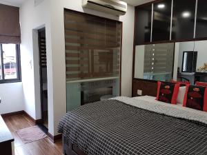 Voodi või voodid majutusasutuse Tung Trang Hotel toas