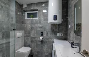 a bathroom with a toilet and a sink at Amazing Home In Banfi in Štrigova