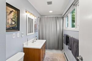 a bathroom with a sink and a toilet and a shower at Close To Airport - Shared Space - Fast WI-FI in Anchorage +20 photos