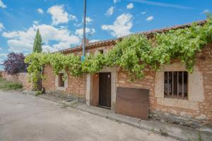an old brick building with vines growing on it at Casa La Romana in Ayllón